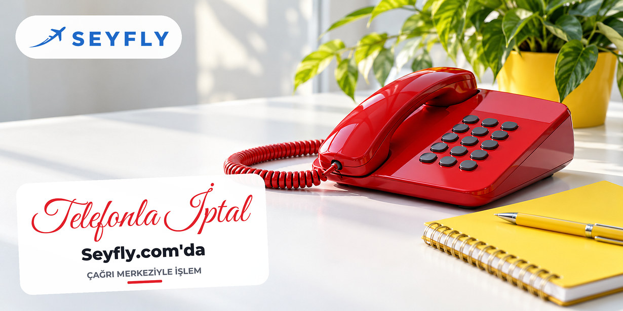 Masada kırmızı sabit telefon ve boş not defteri
