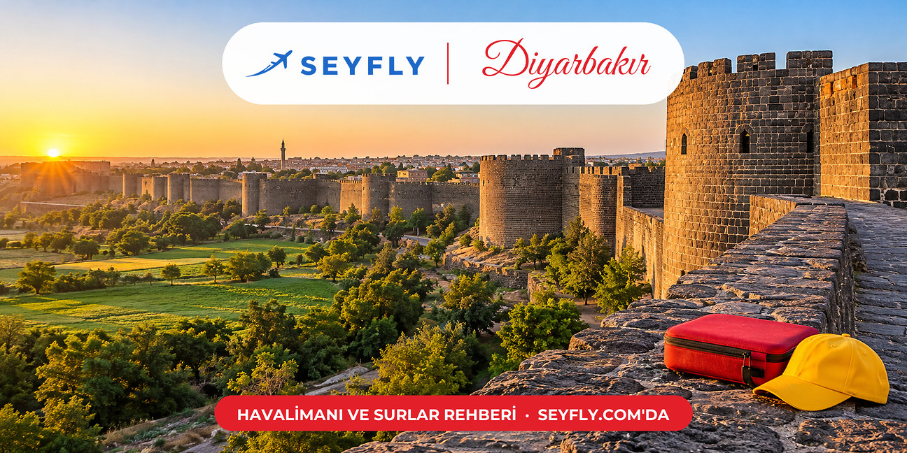 Gün doğumunda uzanan siyah bazalt Diyarbakır surları