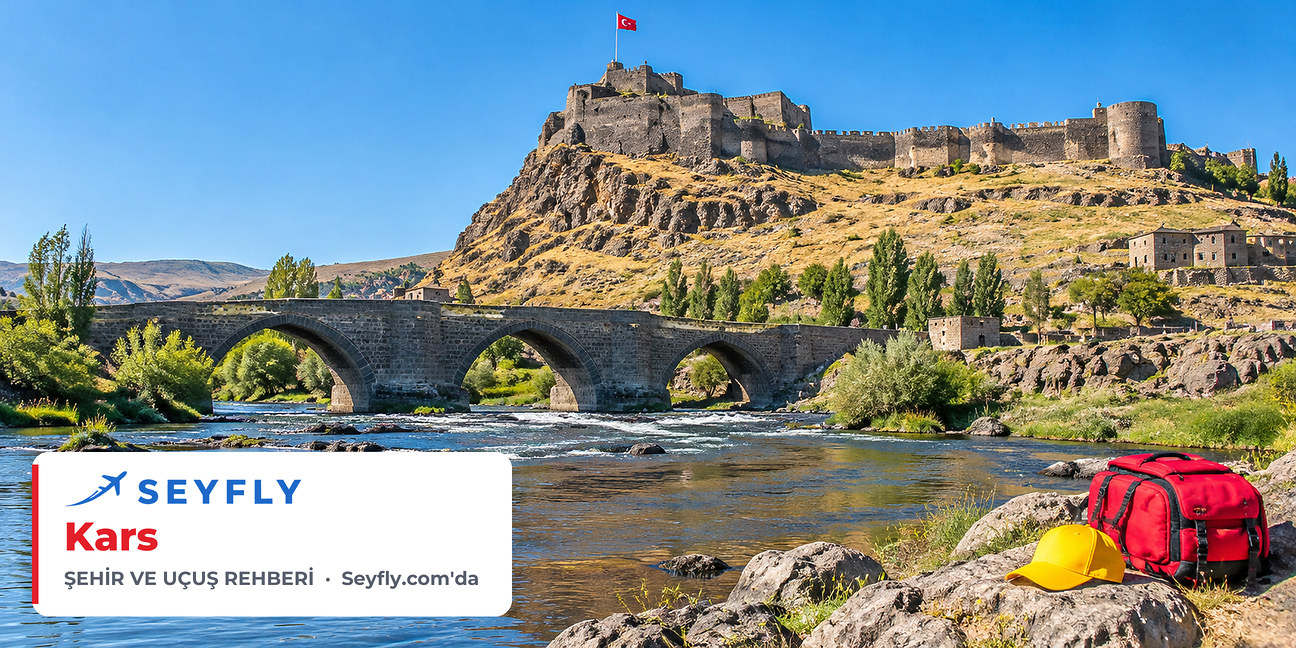Kars Kalesi eteğinde Kars Çayı üzerindeki tarihi Taşköprü