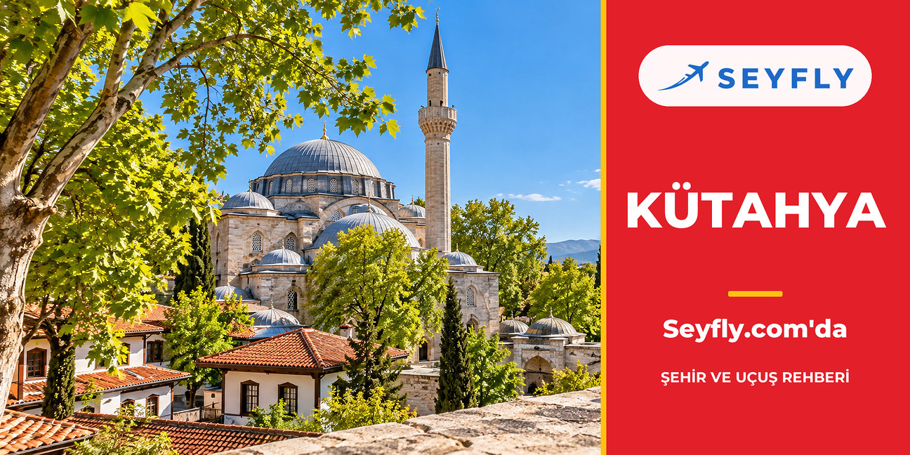Çınar ağaçları arasında taş kubbeli Kütahya Ulu Camii
