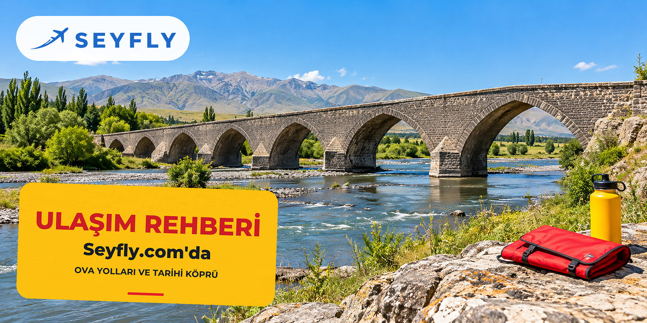 Murat Nehri üzerindeki çok kemerli tarihi taş Murat Köprüsü
