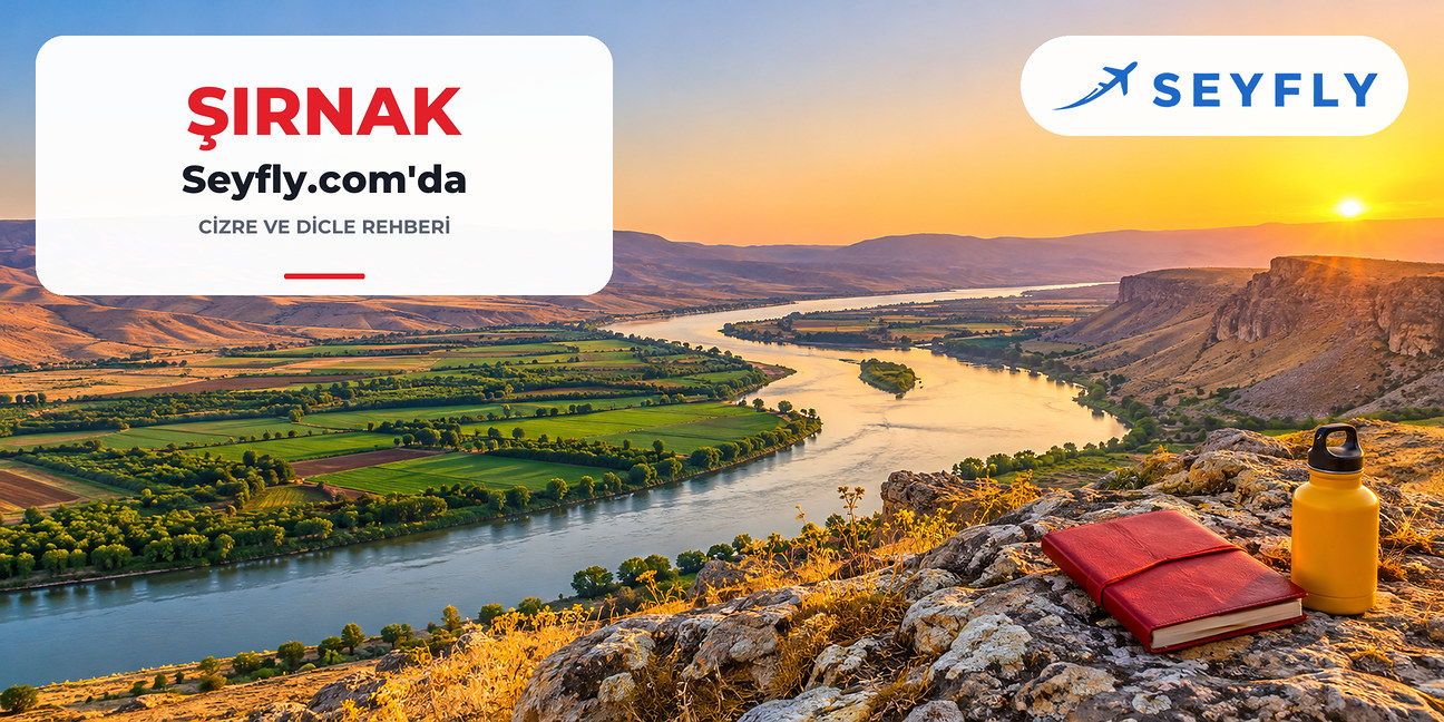 Cizre yakınlarında kıvrılarak akan Dicle Nehri vadisi
