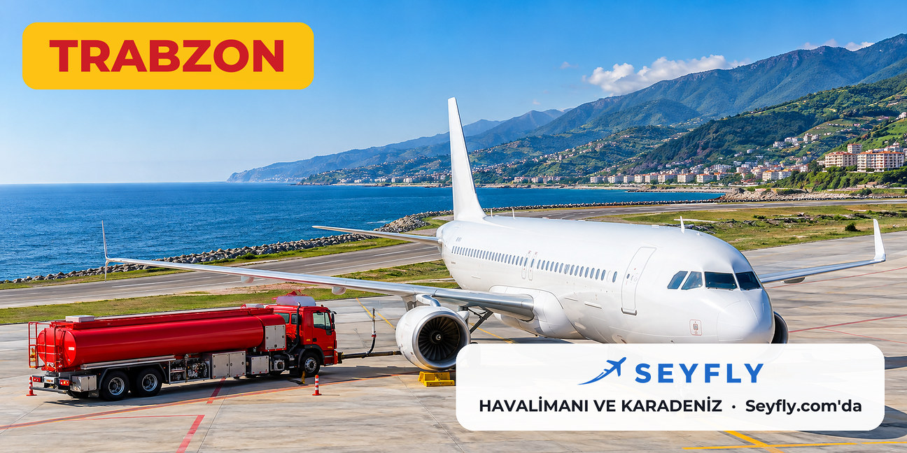 Karadeniz kıyısı boyunca uzanan Trabzon Havalimanı pisti