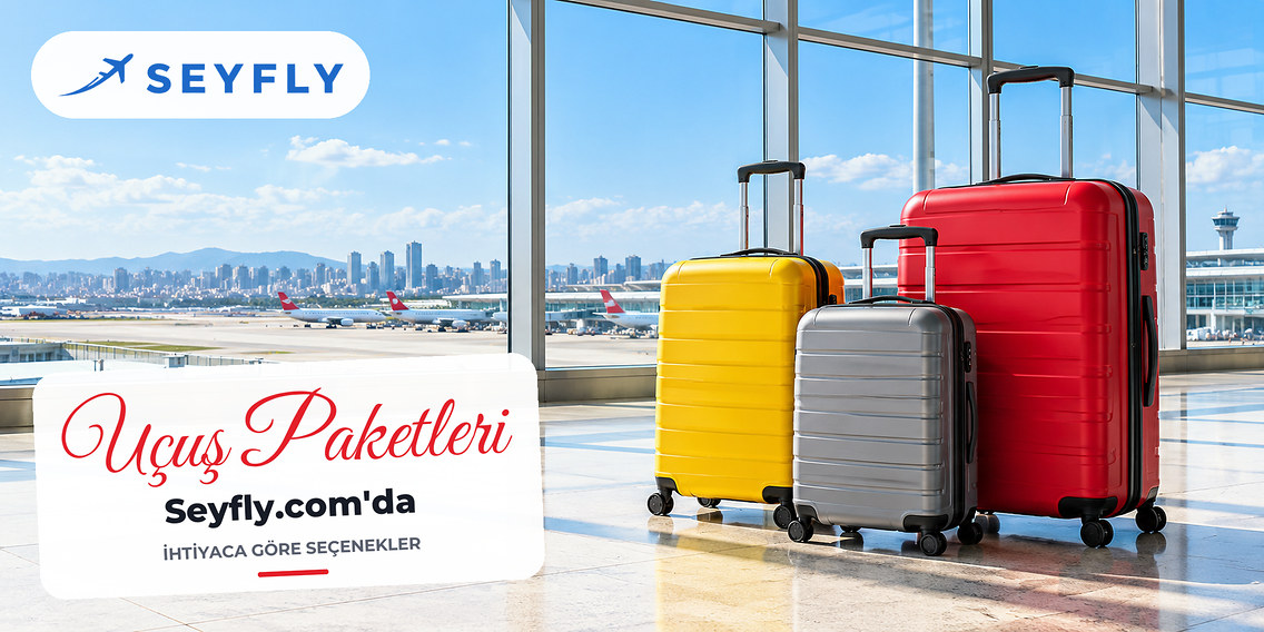 Terminal zemininde yan yana üç farklı boy bavul