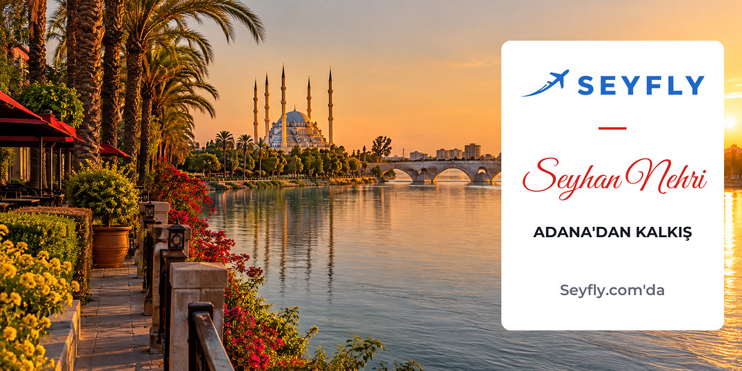 Adana'da sıcak bir yaz akşamında Seyhan Nehri kıyısı