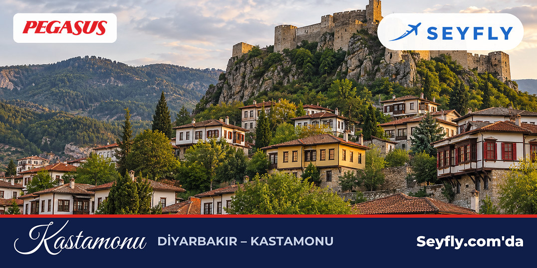 Kastamonu Kalesi'nin eteğine yayılan ahşap Osmanlı konakları