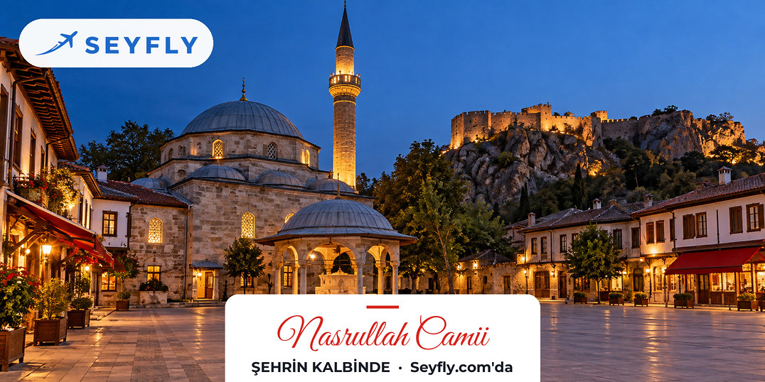 Nasrullah Camii önündeki şadırvan ve çevresindeki taş meydan