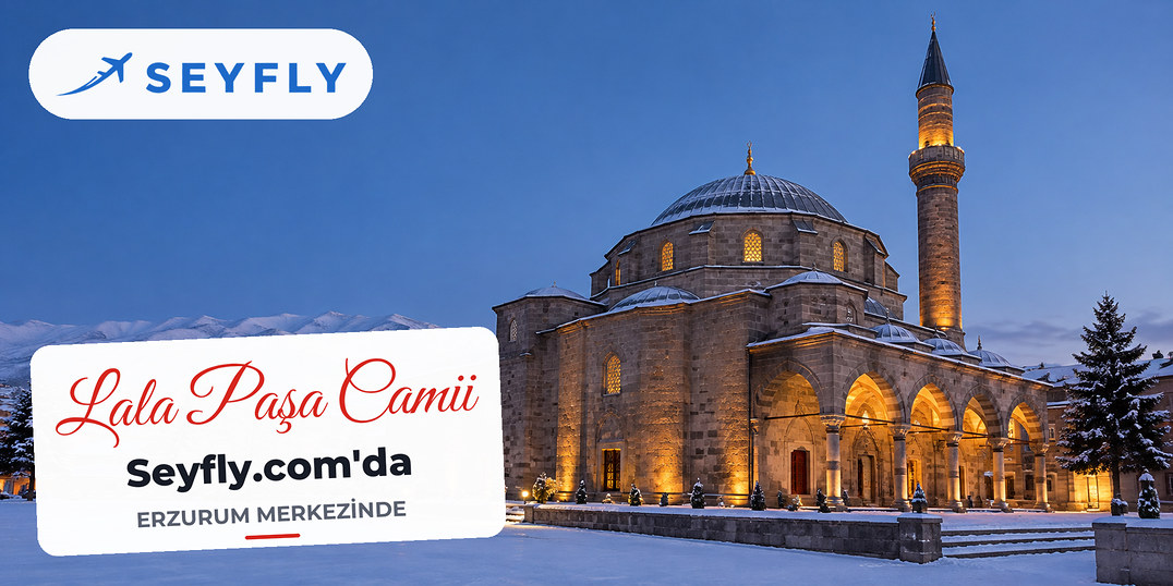 Erzurum'da kubbeli ve tek minareli klasik Osmanlı camisi