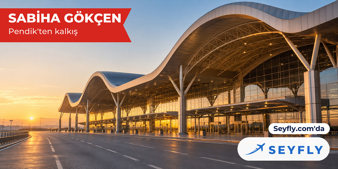 Sabiha Gökçen Havalimanı'nın kara tarafındaki geniş terminal girişi