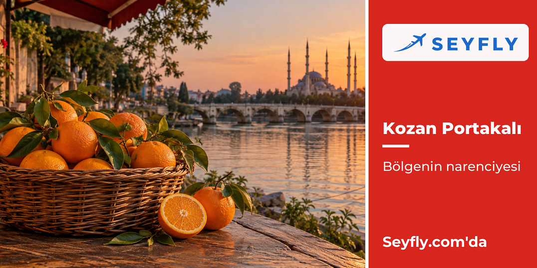 Hasır sepette yapraklı taze Kozan portakalları
