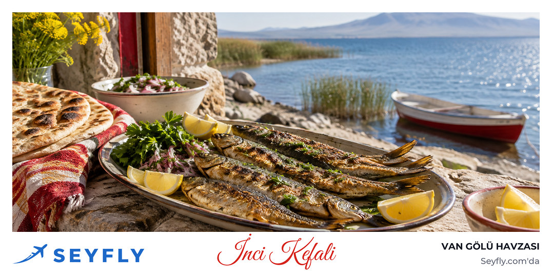 Izgarada pişmiş inci kefali, limon ve yeşillik