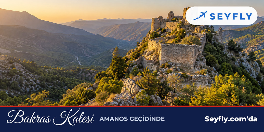 Amanos Dağları'nda geçide hâkim tepedeki kale kalıntıları