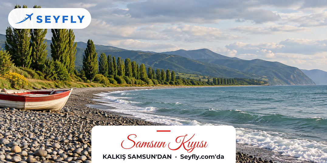 Samsun'un doğusunda çakıllı sahil ve sakin Karadeniz