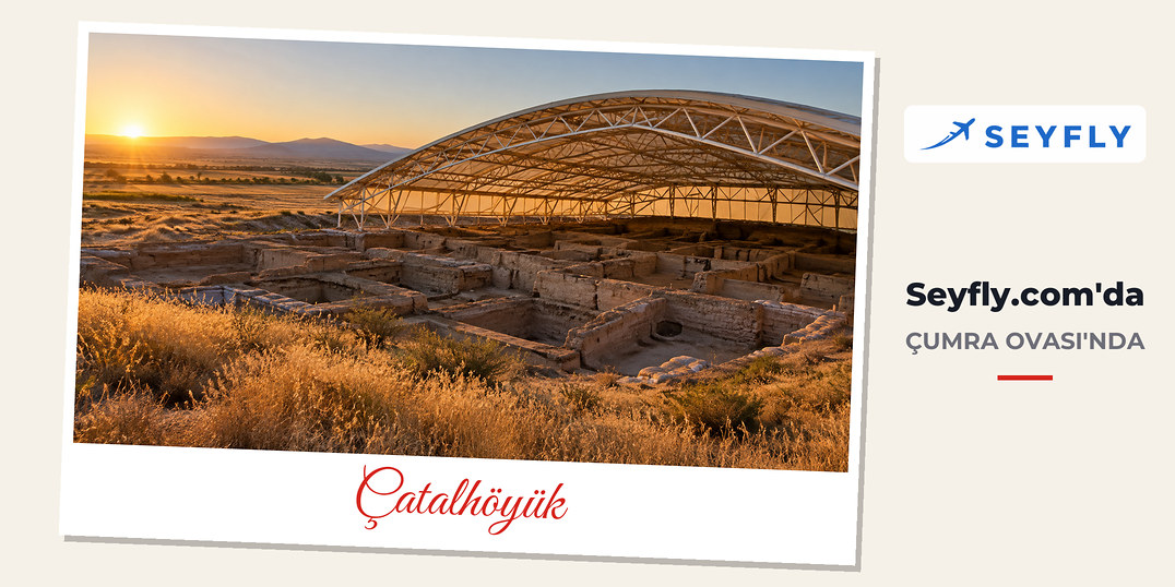 Çatalhöyük'te koruma çatısı altındaki Neolitik kazı alanı