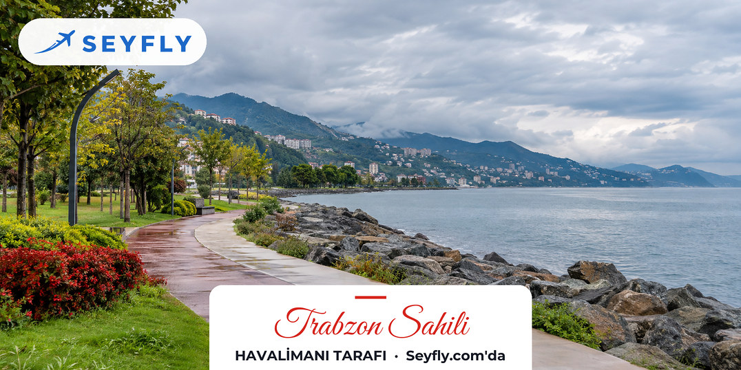 Trabzon'un doğusunda denize paralel uzanan yeşil sahil şeridi ve yürüyüş yolu