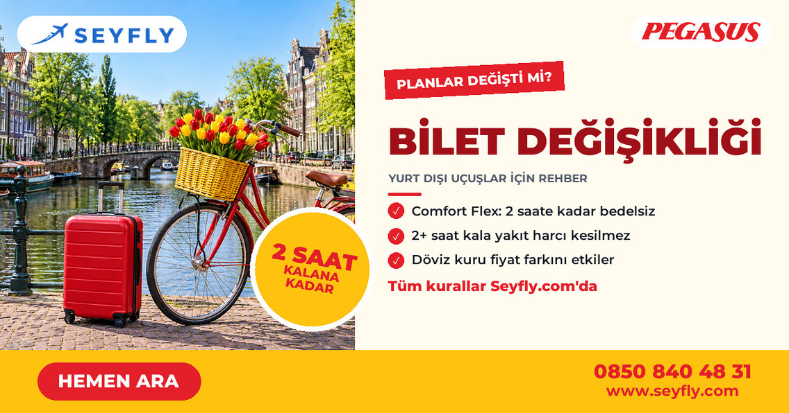 Pegasus yurt dışı bilet değişikliği - Seyfly